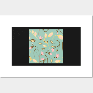 seamless summer tiny floral pattern Posters and Art